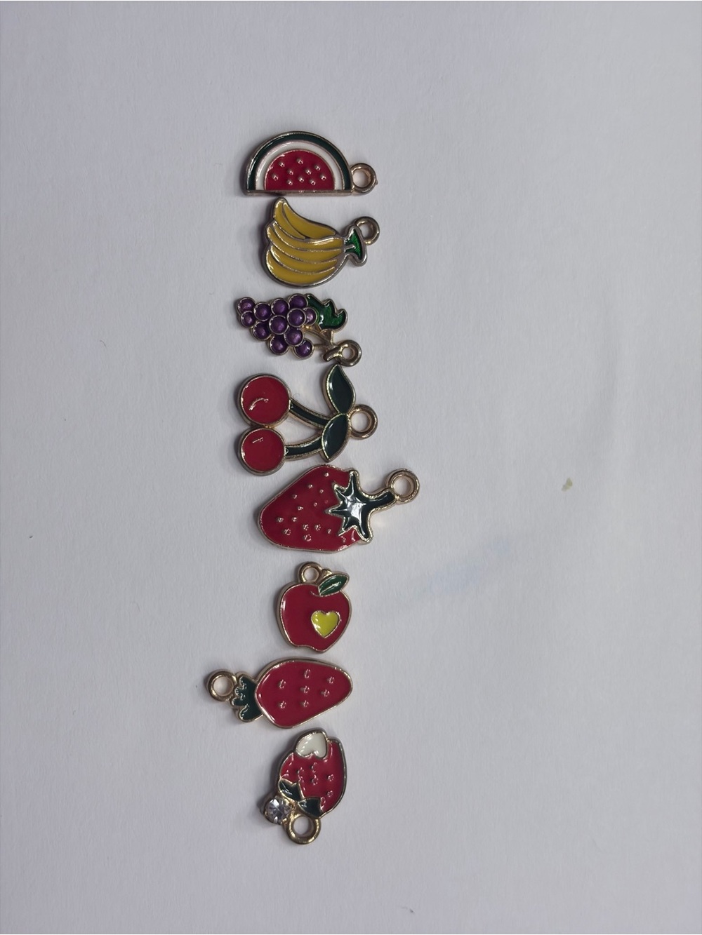 Amazon Kids Fruit Charm Set - Red, Yellow, Purple, Green Accents